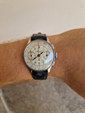 Cronografo Arval Angelus 215 Revisionato 1940 Militare Raro Vintage Crono Manual