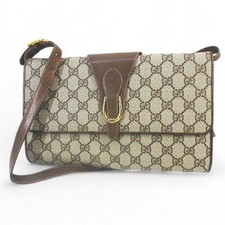 Borsa a tracolla Gucci Gg Supreme beige con patta vintage autentica