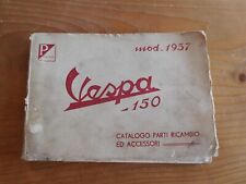 CATALOGO DELLE PARTI DI RICAMBIO VESPA 150 VB1 1957 PIAGGIO LIBRETTO ACCESSORI