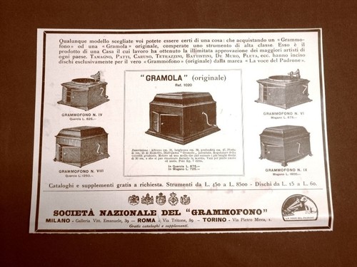 Pubblicità del 1924 società - del,