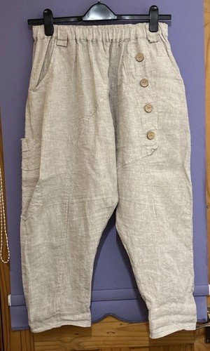 Pantalone lino mara gibbucci - lino,
