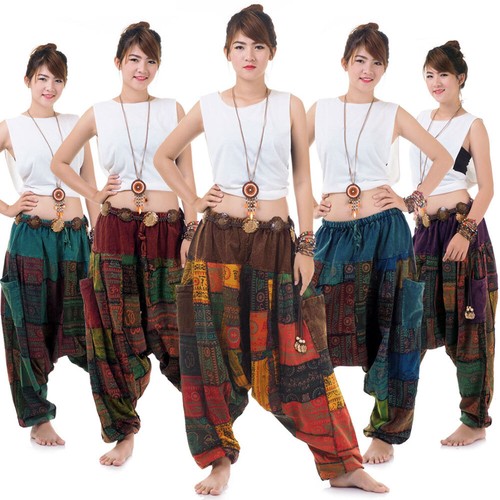 Thai pants jeans patchwork - my,