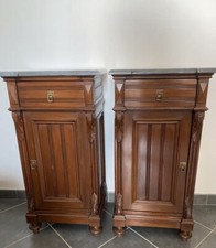 Coppia comodini antichi con piano in marmo