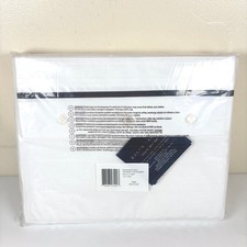 Lenzuolo piatto Ralph Lauren Percalle King bordo grigio loft cotone biologico neutro NUOVO