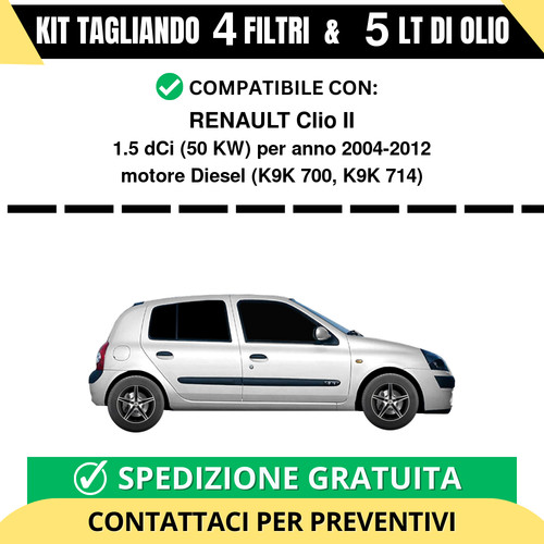 Tagliando per renault clio - clio, ii