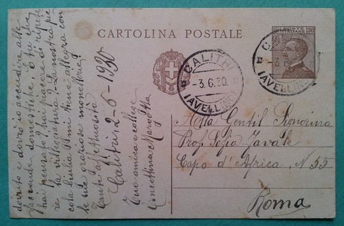 Calitri roma 1930 cartolina - calitri-roma, 1930: