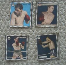 STADIO BEA PUGILATO BOXING 1949 LOTTO SET 4 FIGURINE CARDS MINELLI FERRACIN...