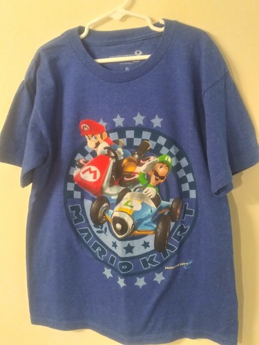 Shirt mario kart blu - kart,