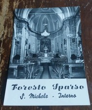 CARTOLINA D'EPOCA BERGAMO PROVINCIA FORESTO SPARSO S. MICHELE INTERNO CHIESA 