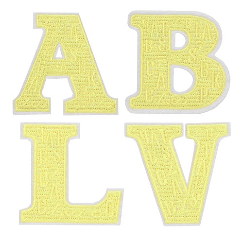 Pcs initial letter patches - 4,