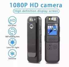 BODY CAM Video Full HD 1080P Camera OBBIETTIVO ROTABILE AUDIO CLIP E CINTURINO