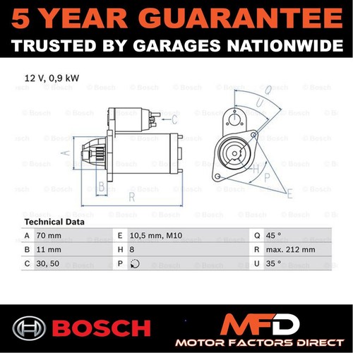 Motorino avviamento bosch - avviamento,