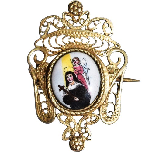 Medaglia religiosa smaltata - medaglia,