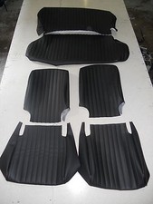 FODERE SEDILI AUTO FIAT 500 L F D  - MONTAGGIO FISSO SIMILPELLE NERO BORDO NERO 