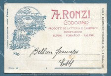 CODOGNO, Lodi. Caseificio Ronzi. Cartolina d'epoca commerciale, circa 1920