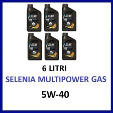 6 LITRI OLIO MOTORE SELENIA MULTIPOWER GAS 5W-40 mopar ACEA C3 API SM (6 X 1 L)