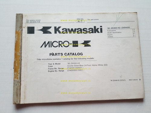 Kawasaki zxr 400 1990 catalogo - 400,