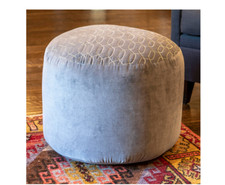 Natalie Gray Velvet Pouf by