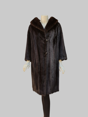 Cappotto visone marrone - cappotto, di