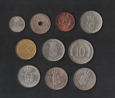 DANIMARCA 10 MONETE ANNI E