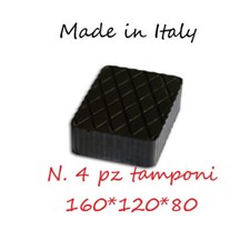 KIT 4 PEZZI Tamponi spessori gomma per PONTI SOLLEVATORI H 80 BLOCCHI in gomma