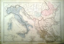 Carta geografica antica ITALIA