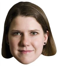 Maschera facciale Jo Swinson politico britannico singola 2D card party - politica