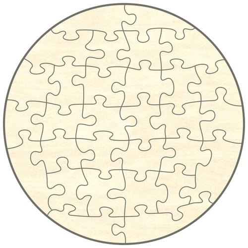 Cerchio puzzle legno - in,