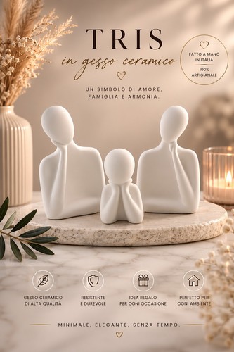 Tris famiglia gesso - tris, in