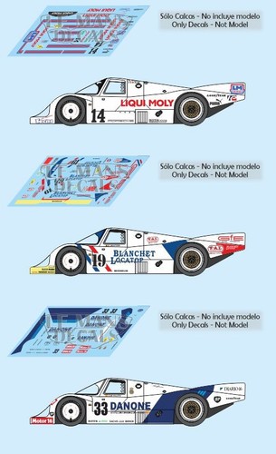 Decals porsche 956c mans - 956c,