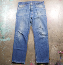 Jeans Levi's 501 vintage anni 80 90 made USA vero 38x32 sbiadito grunge invecchiato 