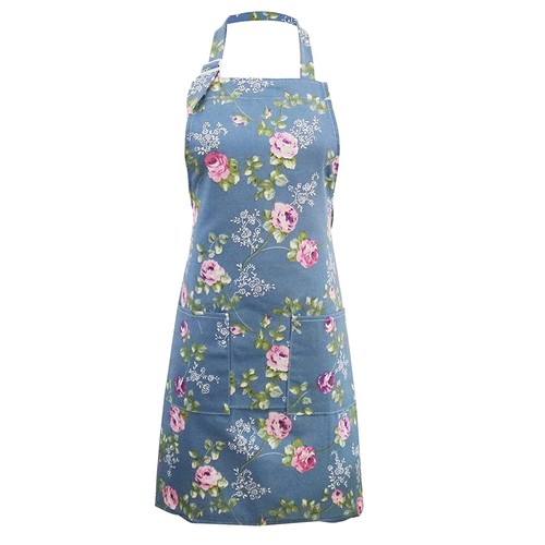 Grembiule blu floreale in - 1,
