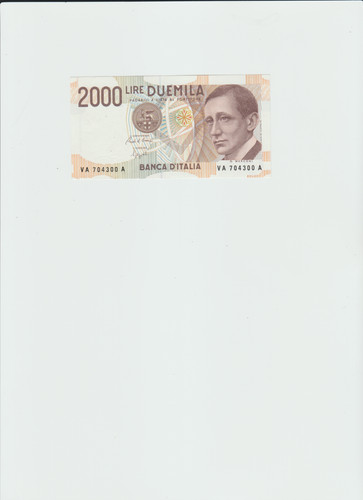 Banconota italiana 2000 lire - italiana,
