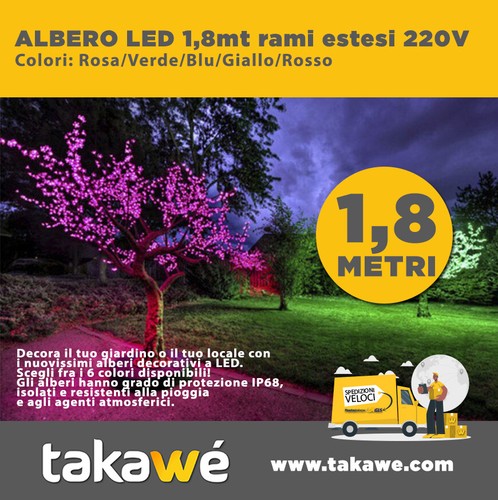 Albero led altezza 8metri - albero,