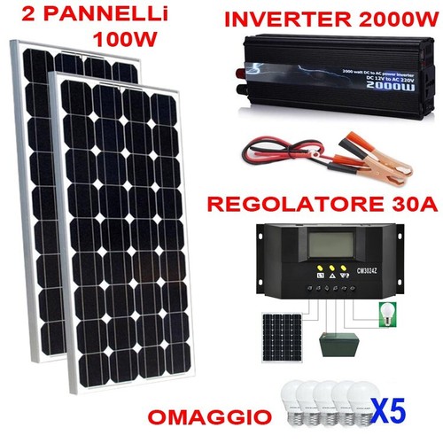 Kit fotovoltaico 2kw inverter - fotovoltaico,
