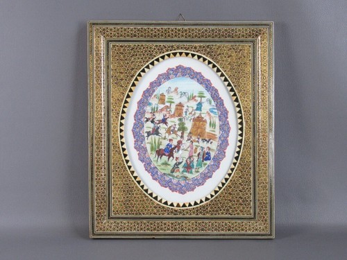 Quadro orientale dipinto ovale - orientale,