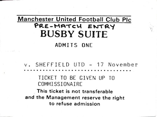 Biglietto manchester united v - united,
