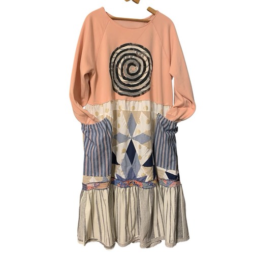 Abito midi upcycled - l, boho