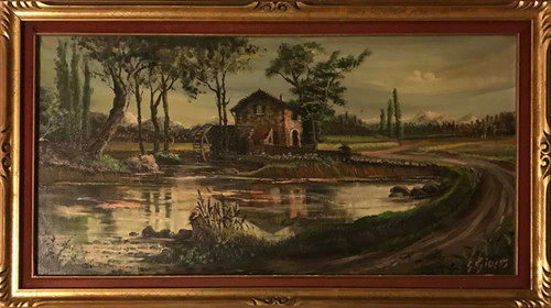 Quadro olio tela di - olio, su
