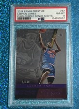 🔥 PSA 8 - 2014 Panini Prestige #47 LEBRON JAMES - più colpi bonus viola /49