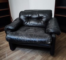 2 Poltrone C&B in pelle nera