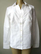 Blusa Naracamicie bianca a righe manica lunga colletto taglia 4 italiana nuova con etichetta