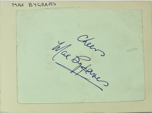 Max bygraves signed - max,