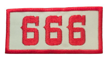 HELLS ANGELS Supporto 81 Patch Toppa "666" ROSSO/BIANCO