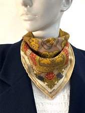 Vintage Hermes Brins d'or Cashmere 65% Seta 35% Carre 42 Beige Arancione Giallo #f6005