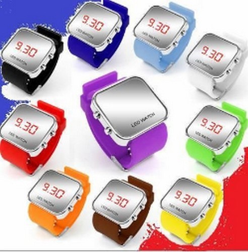 Orologio specchio led silicone - orologio,