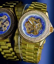 Mega elegante Trias orologio automatico da donna orologio da polso orologio da donna bilanciere aperto colori oro