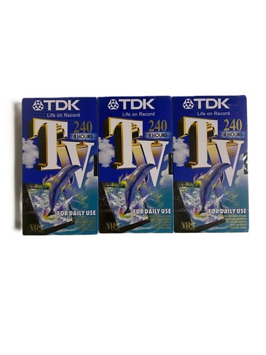 Tdk tv240 vhs cassette - 3x,