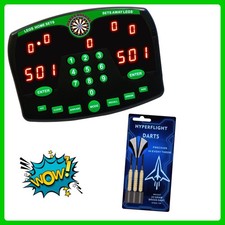 Freccette Scorer Scorer Darts Deluxe Scoreboard Elettronico con Set Freccette Hyperflight