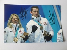 Autografi CHRIS KNIERIM & ALEXA SCIMECA (USA)-pattinaggio artistico-originale firmato-3